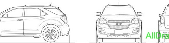 Chevrolet Equinox (2010) (Шевроле Эукинокс (2010)) - чертежи (рисунки) автомобиля